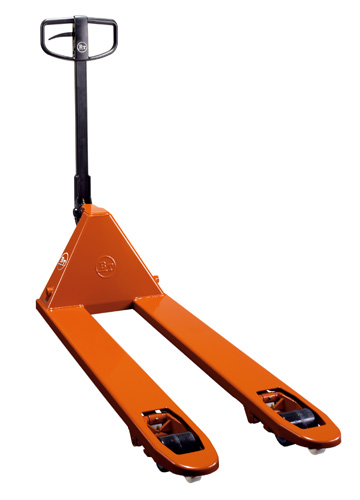 Low lifting hand pallet truck for horizontal transport and order picking